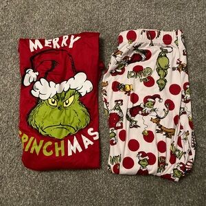 NWOT Dr Seuss The Grinch Large Men Pajama Set